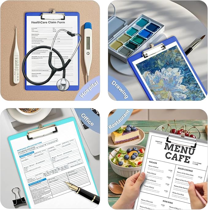 Clipboards with Pen Holder, Clip Boards Plastic Standard A4 Letter Size Holds - Image 7