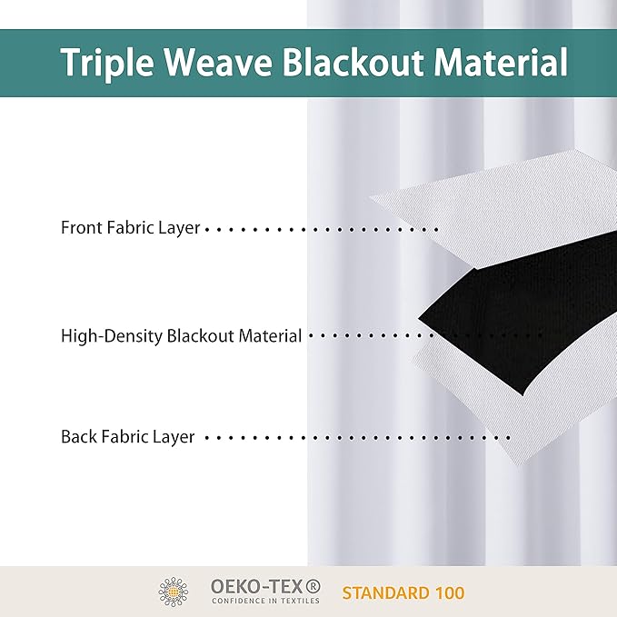 BONZER Room Divider Curtain Screen Partitions Total Privacy Wall Wide Blackout Curtains for Shared Room, 96L x 108W Inch (8L x 9W ft), 1 Panel, Greyish White-DeskLoop Office