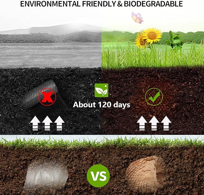 Honeycomb Packing Paper, HONSREO 15 Inches x 230 Feet Eco Friendly Recyclable Cushioning Material, Bubble Wrap for Moving Shipping Breakable Supplies with 20 Fragile Sticker Lables (Brown)-DeskLoop Office