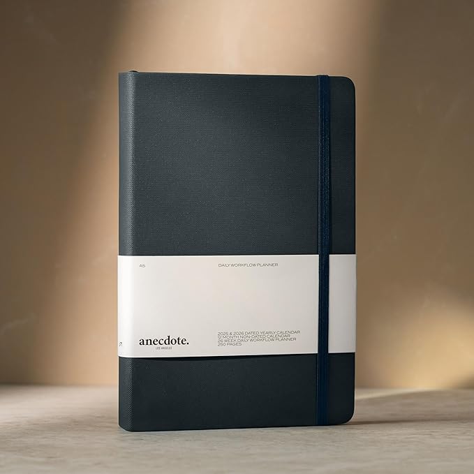 Anecdote 2025-2026 Planner: A Monthly, Weekly & Daily Planner 2025-2026 for Planning Your Success - A5 Size Hardcover Start Anytime and Achieve your Goals - Ink Blue-DeskLoop Office