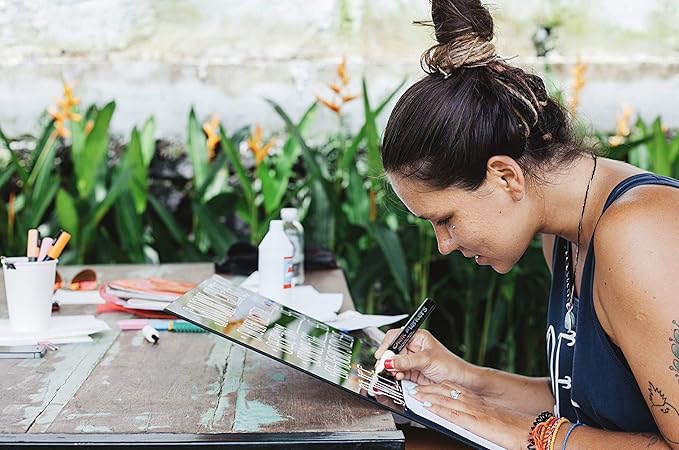 ArtShip Design 14 Vintage Colors Chalk Markers - Reversible Medium Tip Liquid Chalk Pens Wet Erasable - Menu Boards, Glass, Windows, Whiteboards, Classrooms, Mirrors, Chalkboards, Plastic, Metal-DeskLoop Office