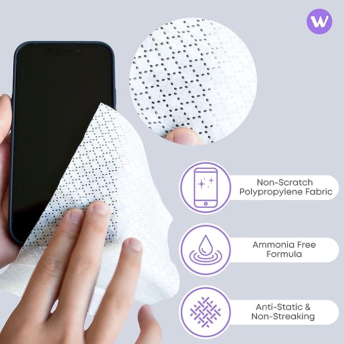 See Clear Original Lens Cleaning Wipes - Pre-Moistened Eyeglass & Screen Cleaning Cloth Towelettes - Streak Free, Scratch Free Lens & Electronic Screen Cleaner - 12 Resealable Packs of 16 (192 Wipes)-DeskLoop Office