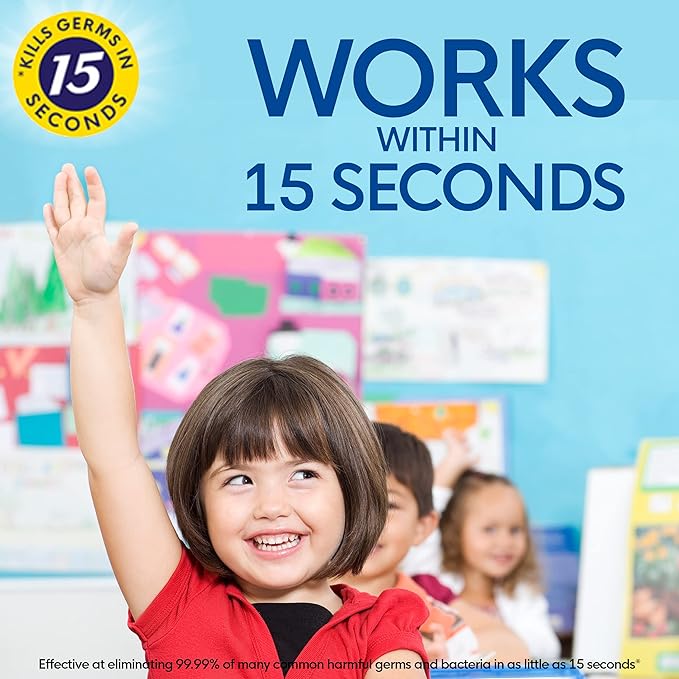 Germ-X Advanced Hand Sanitizer, Non-Drying Moisturizing Clear Gel, Instant and No Rinse Formula, Large Family Size Pump Bottle, Back to School Supplies, 34 Fl Oz (1 Liter)-DeskLoop Office