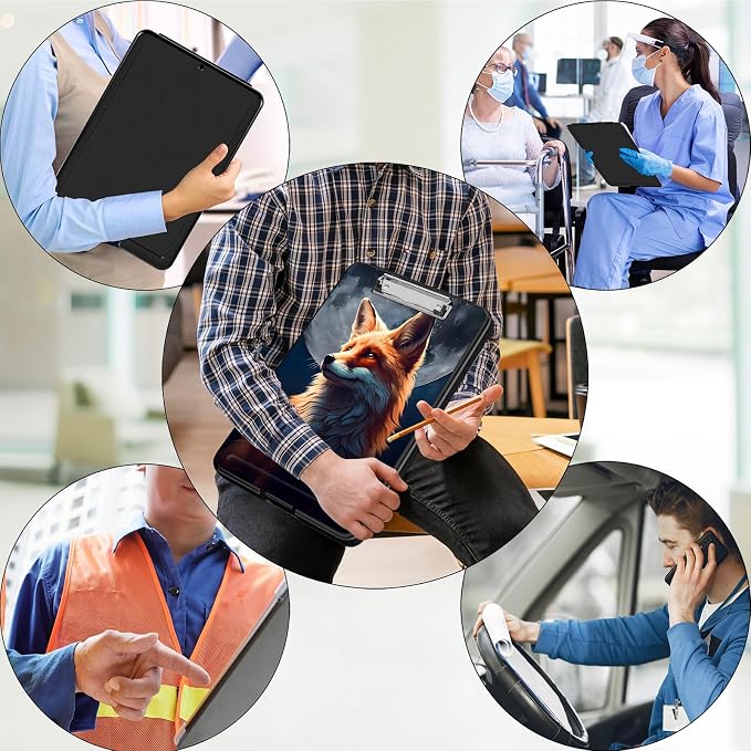 Clipboard with Storage, Office Supplies Nursing Clipboards Folder with Pen - Image 7
