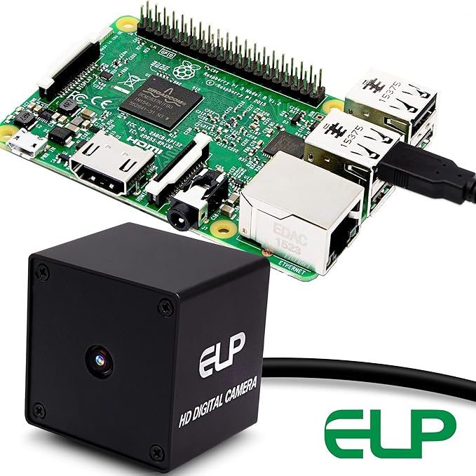 ELP 16MP Autofocus USB Camera with Metal Case - Mini UVC USB2.0 4K Webcam with 68 No Distortion Lens IMX298 Sensor for PC & Home Surveillance-DeskLoop Office