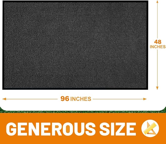 SRDDQLC Door Floor Mat Commercial Grade Large Size Heavy Duty Tough Entry Collection Slip Skid Entrance Mat with Rubber Backing Low Profile and Easy to Clean Indoor Outdoor Rug(Black, 4x8FT)