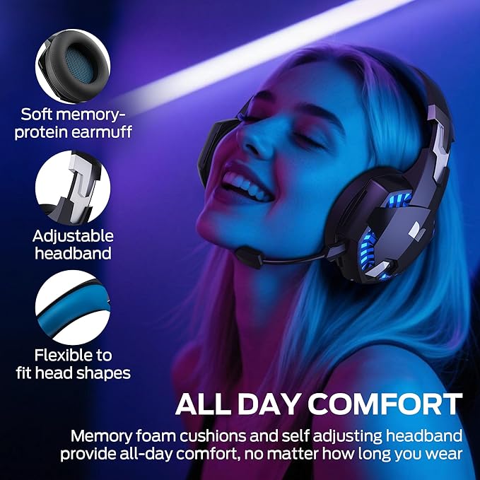 Monster Mission 300 Wireless Gaming Headset, 2.4GHz/Bluetooth Gaming Headphones, Low Latency, Stereo, Audio Location Recognition, 48H Battery Life, Suitable for PS5, PC, PS4 and Other Gaming Devices-DeskLoop Office