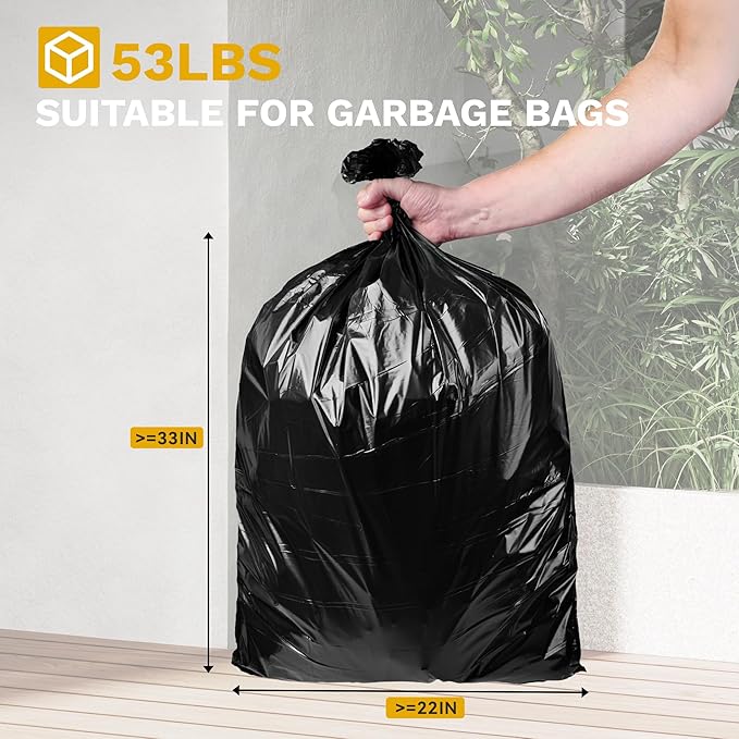 DWVO 36-Gallon Outdoor Trash Can with Fabric Bag, Tiered Lid & Drip Tray, Waterproof Resin Garbage Bin for Patio, Deck, and Backyard, White & Black-DeskLoop Office