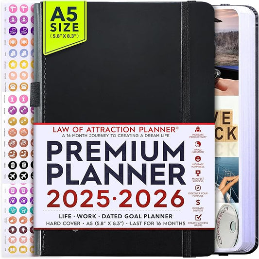 2025-2026 Planner Weekly and Monthly | 16-Month Life Planner to Increase Focus & Productivity | Reduce Overwhelm & Achieve Your Biggest Goals | Include Gift Box & Stickers | Sep 2025-Dec 2026-DeskLoop Office
