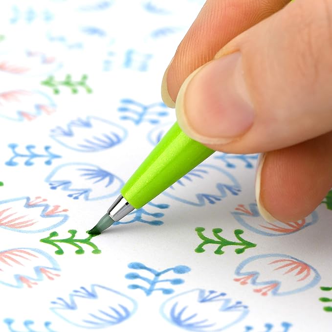 Pentel Arts Sign Pen Brush Tip, Assorted Colors, 12 Pack Box (SES15C2PC12)-DeskLoop Office