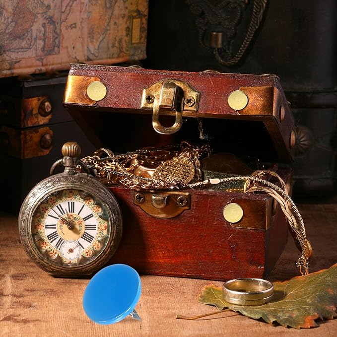 uxcell 100Pcs Upholstery Tacks, 11mmx10mm Flat Head Thumb Tack Decorative Furniture Nails Push Pins for Furniture Sofa Headboards, Blue-DeskLoop Office