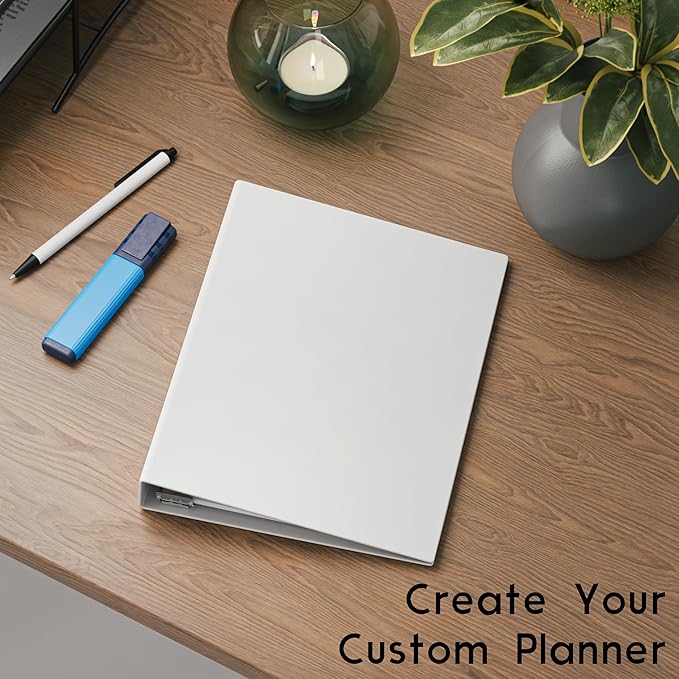 Half Letter 3-Hole Punched Blank Paper, 200 Sheets, 120 GSM, Loose Leaf, 5.5 x 8.5 inch, for Printing Custom Templates and DIY Planning-DeskLoop Office