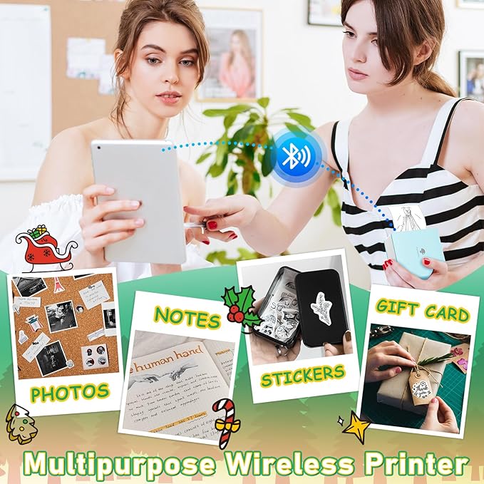 Phomemo Sticker Printer- Mini Sticker Printer Maker Machine, Mini Pocket Printers Instant Print for DIY Creation, Study Notes, Photos, Name Label, Portable Thermal Printers for Kids/Students/Teacher-DeskLoop Office