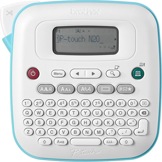 Brother P-Touch PT-N20 Personal Desktop Label Maker, Portable, Handheld and Prints, P-Touch Btag ~½” (12mm) Wide Color Personalized Label Tapes-DeskLoop Office