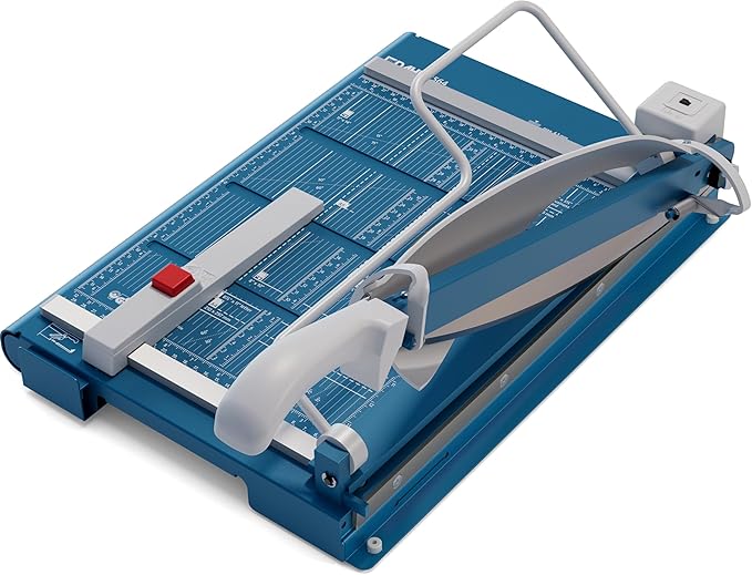 Dahle 564 Premium Guillotine Trimmer w/Laser, 14" Cut Length, 40 Sheet Capacity, Self-Sharpening, Manual Clamp, w/Safety Guard-DeskLoop Office