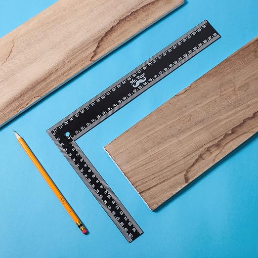 Mr. Pen- Carpenter Square, Framing Square, 8 inch x 12 inch , Carpenters Square , Right Angle Ruler, Framing Tools, L Shape Ruler, Metal Square, Steel Square-DeskLoop Office