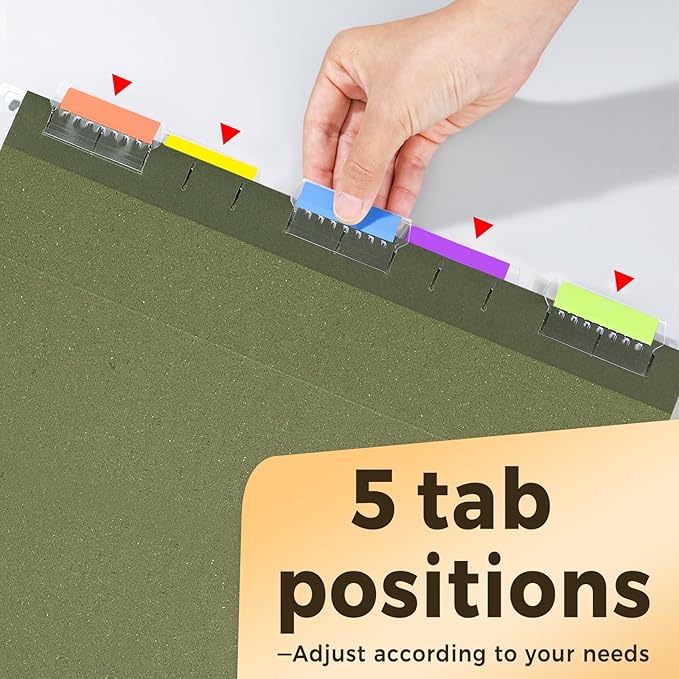 SUNEE Hanging File Folders Legal Size,25 Pack Reinforced Hang Folders, Adjustable 1/5-Cut Tabs, Designed for Bulky Files, Filing Cabinet, Standard Green-DeskLoop Office