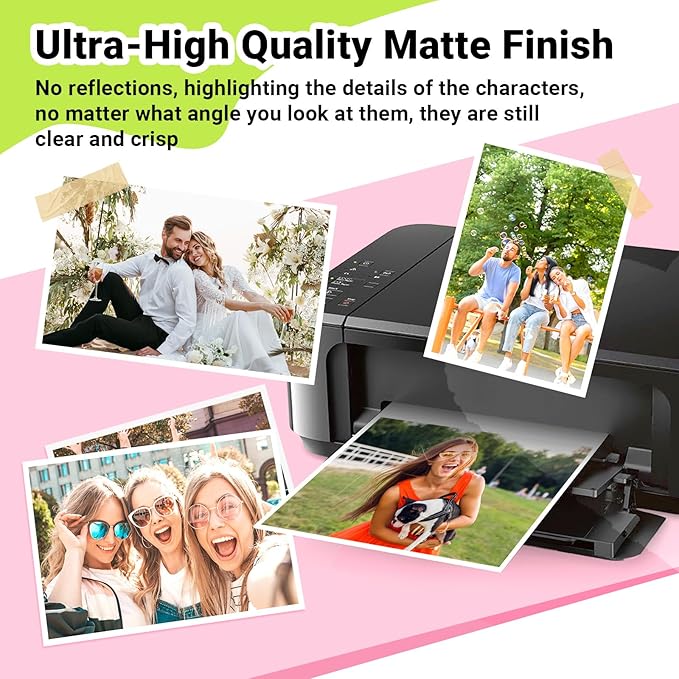 TECKWRAP Matte Photo Paper 8.5" x 11" - 69lb Photo Paper for Inkjet Printer Paper, Ideal for Portrait Photography, 20 Sheets, Smudge-Proof-DeskLoop Office