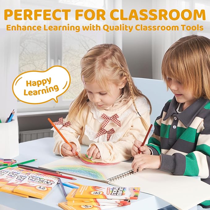 JOYIN 432 Count Colored Pencils Bulk, Colored Pencils for Kids 3+, 12 Colors, 36 Packs, Pre-sharpened Coloring Art Supplies, School Supplies-DeskLoop Office