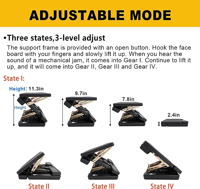 Adjustable Foot Rest Under Desk - Ergonomic Office Foot Stool with Massage, Leg Rest for Desk, Anti-Slip Design for Home & Work, Improves Posture (PB-Black)-DeskLoop Office