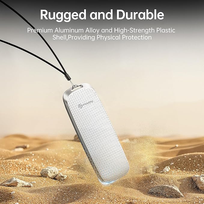 PHIXERO P10PRO External NVMe SSD 2TB, Up to 1050MB/s, USB 3.2 Gen2, Includes 2-in-1 USB C Cable, Portable Hard Drive for iPhone 15+/Android/Windows/Mac, White-DeskLoop Office