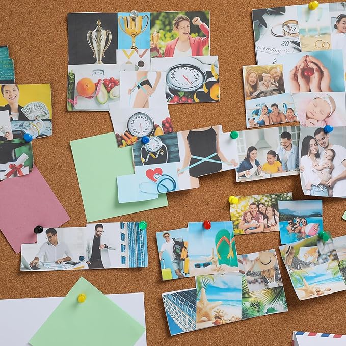 uxcell 800 Pcs Push Pins, Map Thumb Tacks 4mm Round Head Decorative Push Pins for Bulletin Board Home Office Travel Wall DIY Crafts Map Photo, Golden-DeskLoop Office