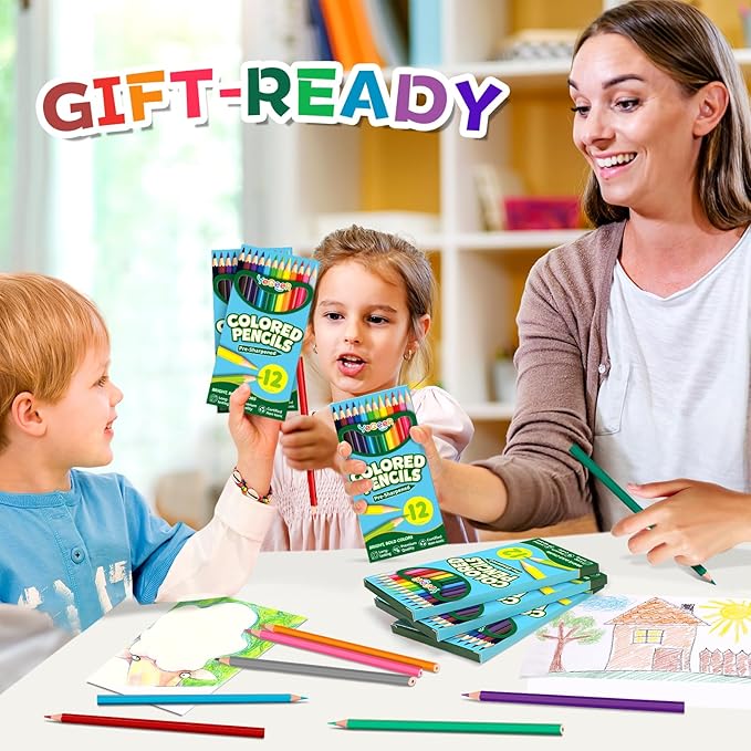 900 Count Colored Pencils Bulk, 12 Assorted Colors, 75 Packs Pre-sharpened Coloring Pencils Set for Kids and Adult, Teachers Essential Classroom Prizes, Back to School Supplies-DeskLoop Office