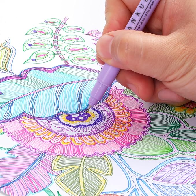 0.38mm Fine Point Pen,16 Pack Colored Fineliner Bible Pens No Bleed Through,Extra Fine Tip Marker Pens for Bullet Journaling,Planner,Coloring,Bible Study Back to School Office Supplies-DeskLoop Office