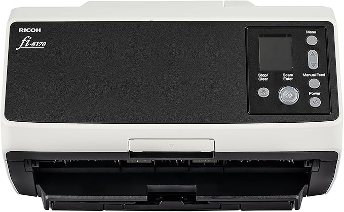Ricoh fi-8170 Professional High Speed Color Duplex Document Scanner (PA03810-B055) + USB Printer Cable + Network Cable-DeskLoop Office