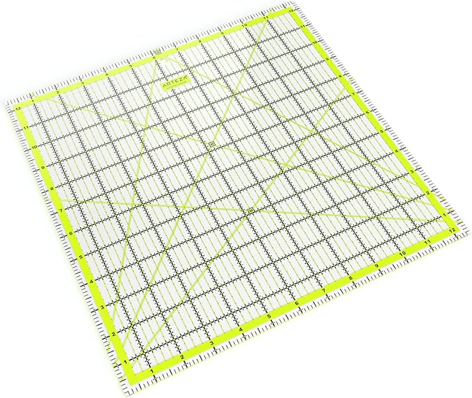 ARTEZA Quilting Ruler, 12.5x12.5in, Laser Cut Acrylic, Double Colored Grid Lines - Image 4