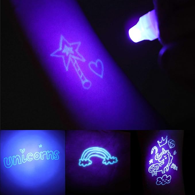 BONNYCO Invisible Ink Pen and Notebook Pack 32 Unicorn Party Favors for Kids, Magic Spy Pen Goodie Bags Stuffers for Kids, Unicorn Birthday Party Supplies, Goody Bag Stuffers | Return Gifts Prizes-DeskLoop Office