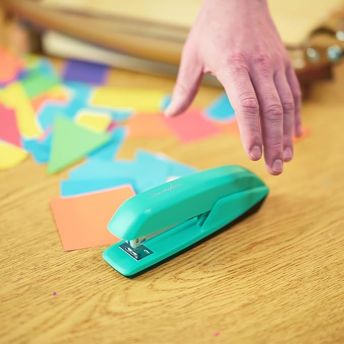 Swingline Stapler, 20 Sheet Capacity, 545 Desktop Stapler, Spring Green (S7054514)-DeskLoop Office