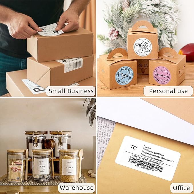 Bluetooth Thermal Label Printer, Wireless 4x6 Shipping Label Printers for Small Business, Compatible with Android&iOS and Windows, Address Label Printer for Amazon, Ebay, Shopify, Etsy, USPS-DeskLoop Office