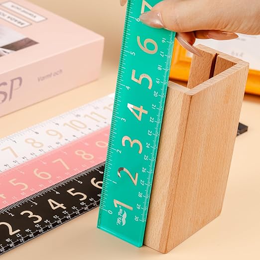 Mr. Pen- Plastic Rulers with Large Numbers, 12-Inch, 4 Pack, Metric & Imperial, Colorful Rulers for Kids, Ruler 12 Inch, Metric Ruler, mm Ruler, Rulers 12 Inch Ruler, Rulers for Kids-DeskLoop Office