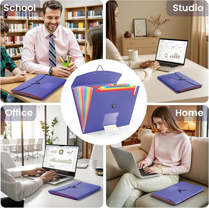 13 Pocket Accordion File Organizer - Image 7