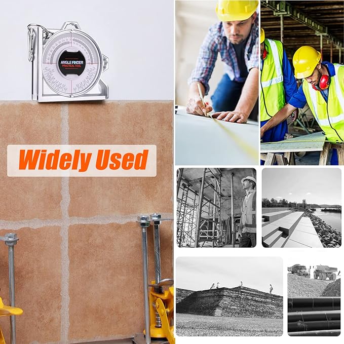 Angle Finder Inclinometer Protractor Magnetic Angle Finder Angle Measuring Tool Tilt Level Meter Slope Locator Angle Measurement Engineering Clinometer Angle Meter Gauge for Household Industrial Use-DeskLoop Office