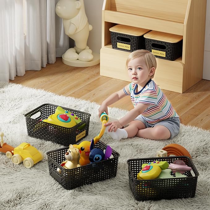 8 Pcs Plastic Storage Bins - Image 8