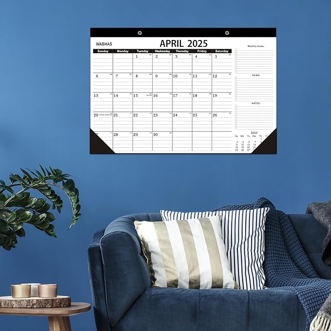Desk Calendar 2025-2026,April 2025 to September 2026-Calendar 2025-2026 -18 Months,Desk Calendar 2025-2026 with to-do List,Thick Paper,17" x 12" For Planning.-DeskLoop Office