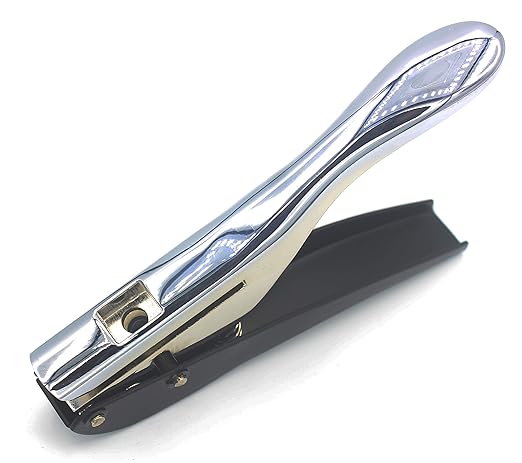 Metal Silver Hand-held 1/4 inch 6mm Round Heavy Duty Single Circle Hole Punch for ID Cards PVC Cards Badge Photos-DeskLoop Office