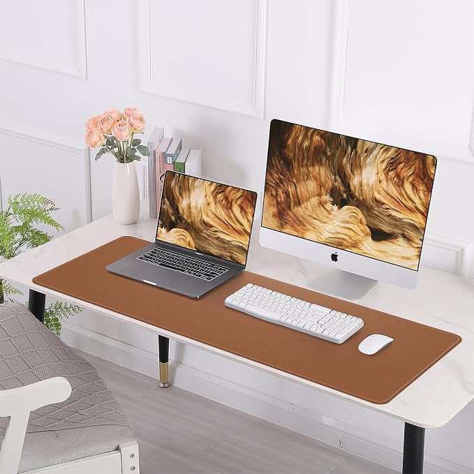 AFIING Leather Desk pad Protector, Large Non-Slip Office Desk Mat - Image 6