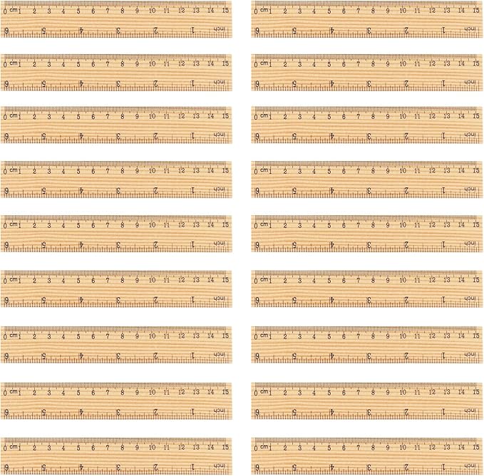 288 Packs Wooden Rulers, 6 Inch Double Sided Wood School Ruler for Home, Student, Office Use, 2 Scale,by, GNIEMCKIN.-DeskLoop Office