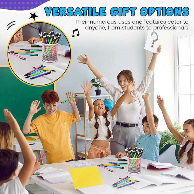 Colarr 400 Pieces Mechanical Pencils 0.7 mm with Eraser Pastel Art Pencils for Kid School Students Artist Writing Drawing Sketching-DeskLoop Office