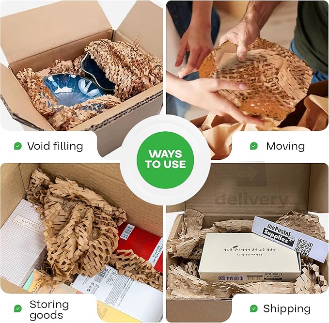 IDL Packaging HexaFil Honeycomb Packing Kraft Paper 15" x 840' in Self-Dispensed Box (Pallet of 60) - Patented Cushioning Box Filler for Void Filling, Moving, Shipping - Alternative to Bubble Plastic-DeskLoop Office