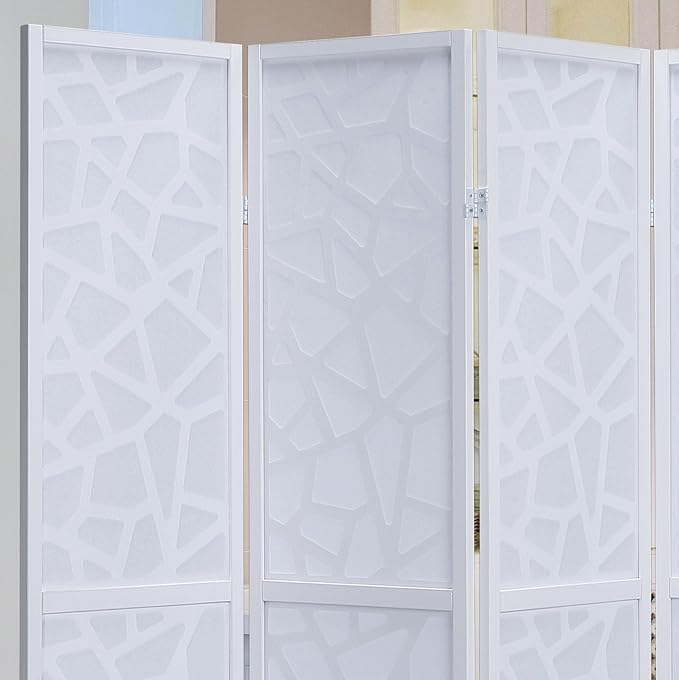 NicBex Room Divider 4 Panel Room Dividers with Paper-Looking Partition Room Dividers and Folding Privacy Screens Wall Divider for Home, Office, Room Separation,70" W x 1" D x 70" H, White-DeskLoop Office