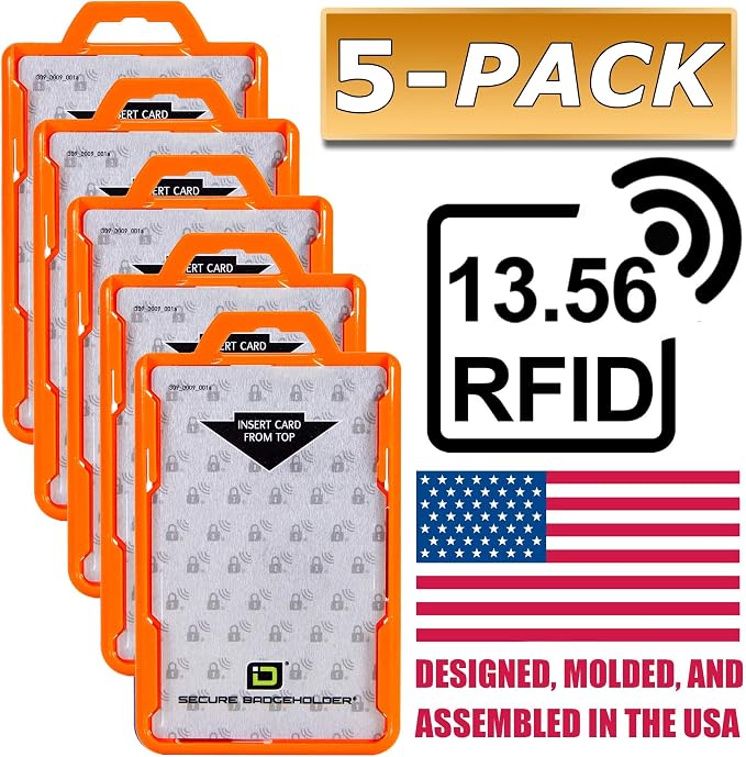 ID Stronghold - Pack of 5 - RFID Blocking Secure Badge Holder - Duolite 2 Card - Image 7