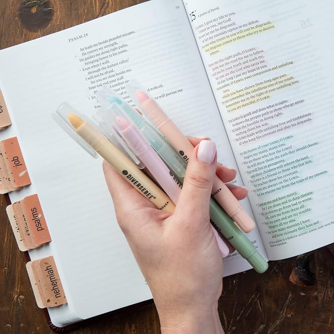 DIVERSEBEE Bible Highlighters and Pens No Bleed, 8 Pack Assorted Colors Gel - Image 9