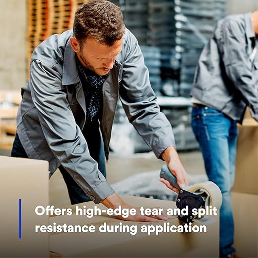 3M Tartan Box Sealing Tape 305, Clear, Light Duty, Durable, 2.83 in x 109.36 yds (72 mm x 100 m), 24 Rolls/Case-DeskLoop Office