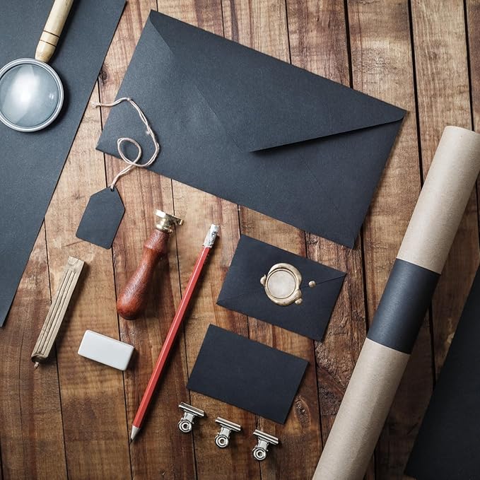 MAXECHO 8.5" × 11" Black Colored Cardstock Bulk 150 Sheets Construction Paper Card Stock Printer Paper for DIY Art Crafts, Cricut Card Making, Scrapbooking, Drawing, Invitations, 180 GSM-DeskLoop Office