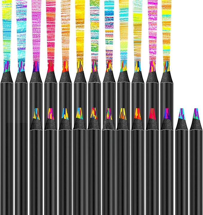 24 Pack Rainbow Pencils, Cute School Supplies, Gifts for Teen Gifts Trendy Stuff, Art Supplies for Adults, Birthday Party Favors, Art Supplies for Kids-DeskLoop Office