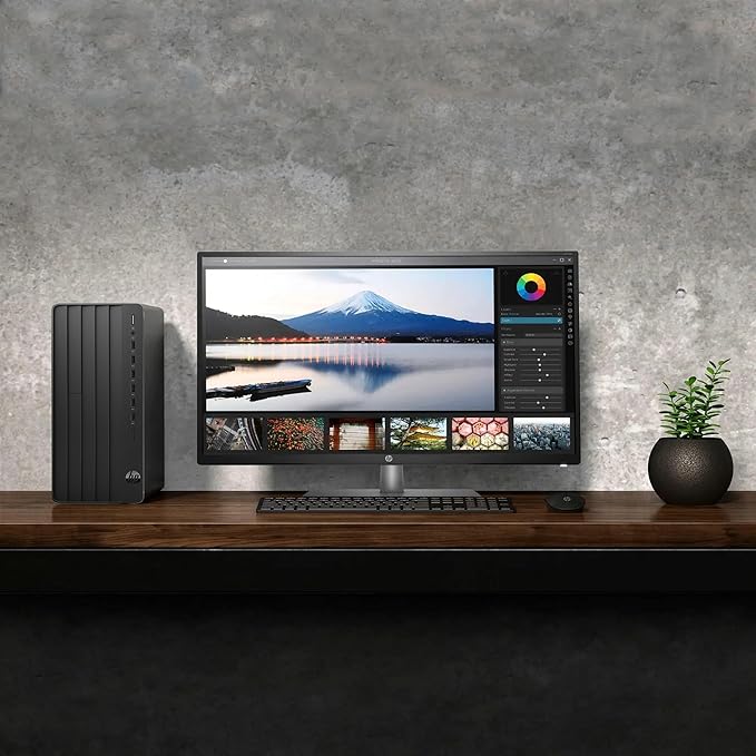 HP Desktop Computers Tower PC for Home Business Student, Intel 6-Core i5-12500 (Beat i7-11700), 32GB DDR4 RAM, 1TB PCIe SSD, WiFi, Bluetooth, RJ-45, Keyboard and Mouse, Windows 11 Pro, Wendbo-DeskLoop Office